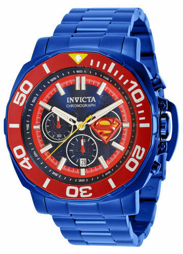 Orologio Uomo Invicta DC Comics Cronografo Acciaio Blu Superman Limited Edition Idee Preziose Vendita Online di Orologi Gioielli Articoli da Regalo